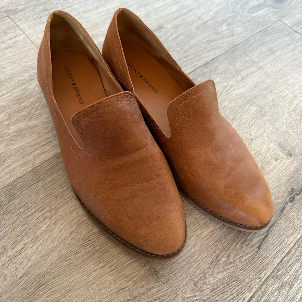 Lucky Brand Women's Brown Leather Loafers